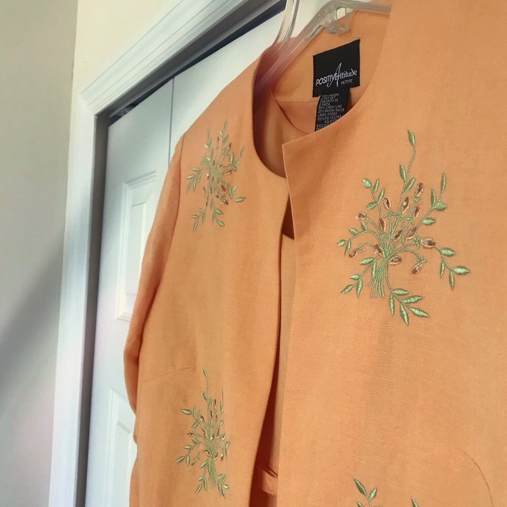 Beautiful and bright dressy affair 2 piece ensemble (dress & crop jacket). NWOT - Picture 3 of 13